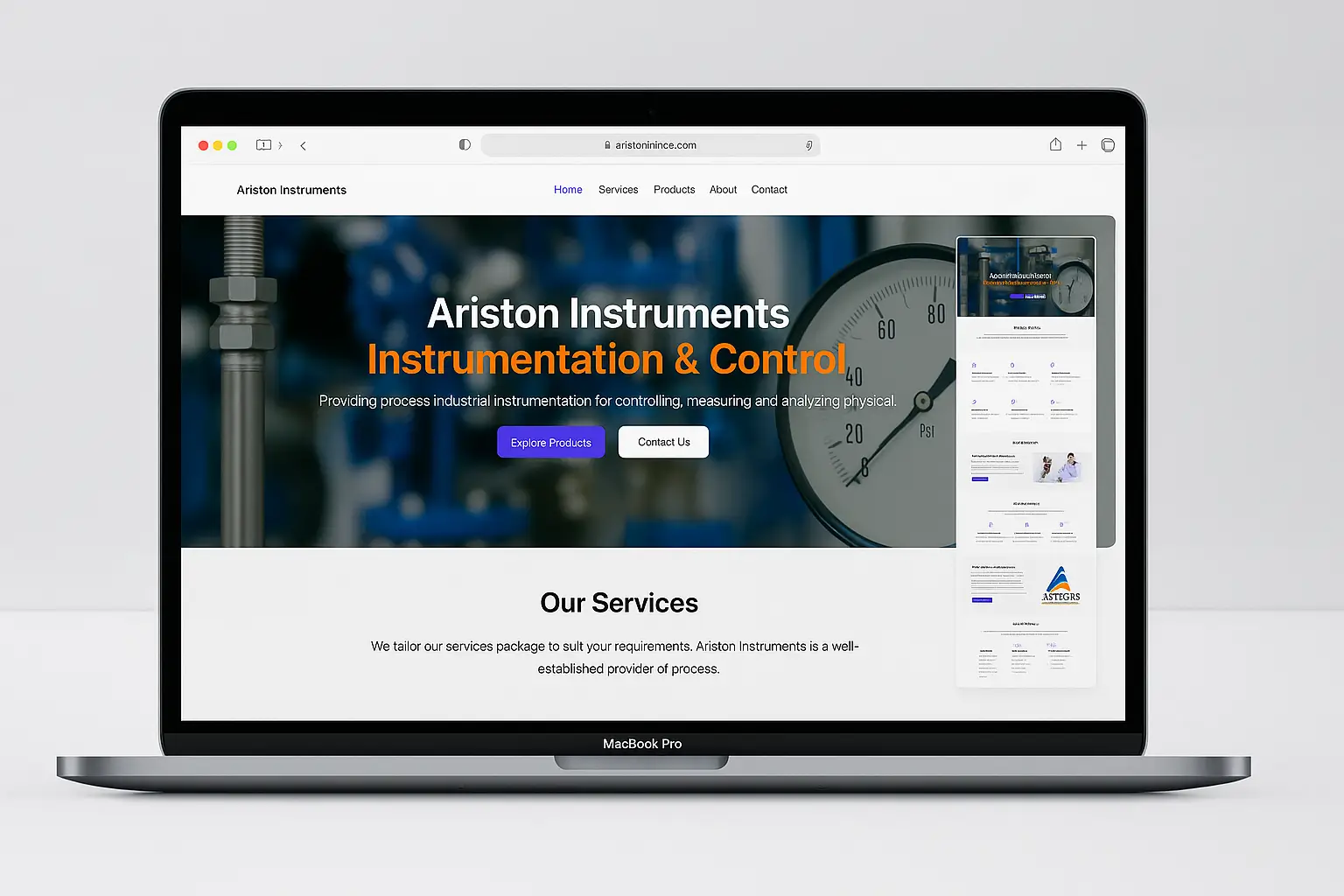 Ariston Instruments - Industrial Website