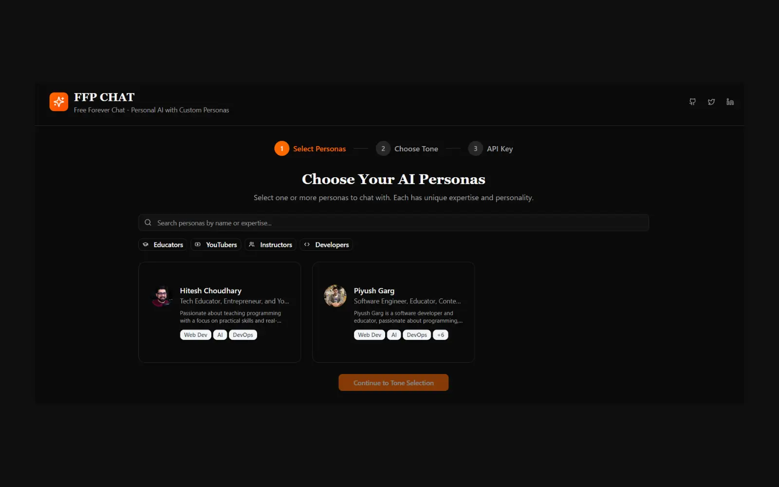 FFP CHAT – Free Forever Persona AI Chat